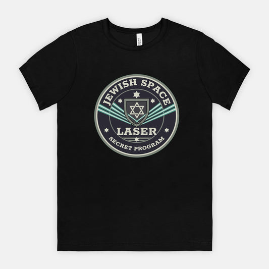 The original Jewish Space Laser Secret Program T-Shirt 🪬 Nova Nostalgia Original Design