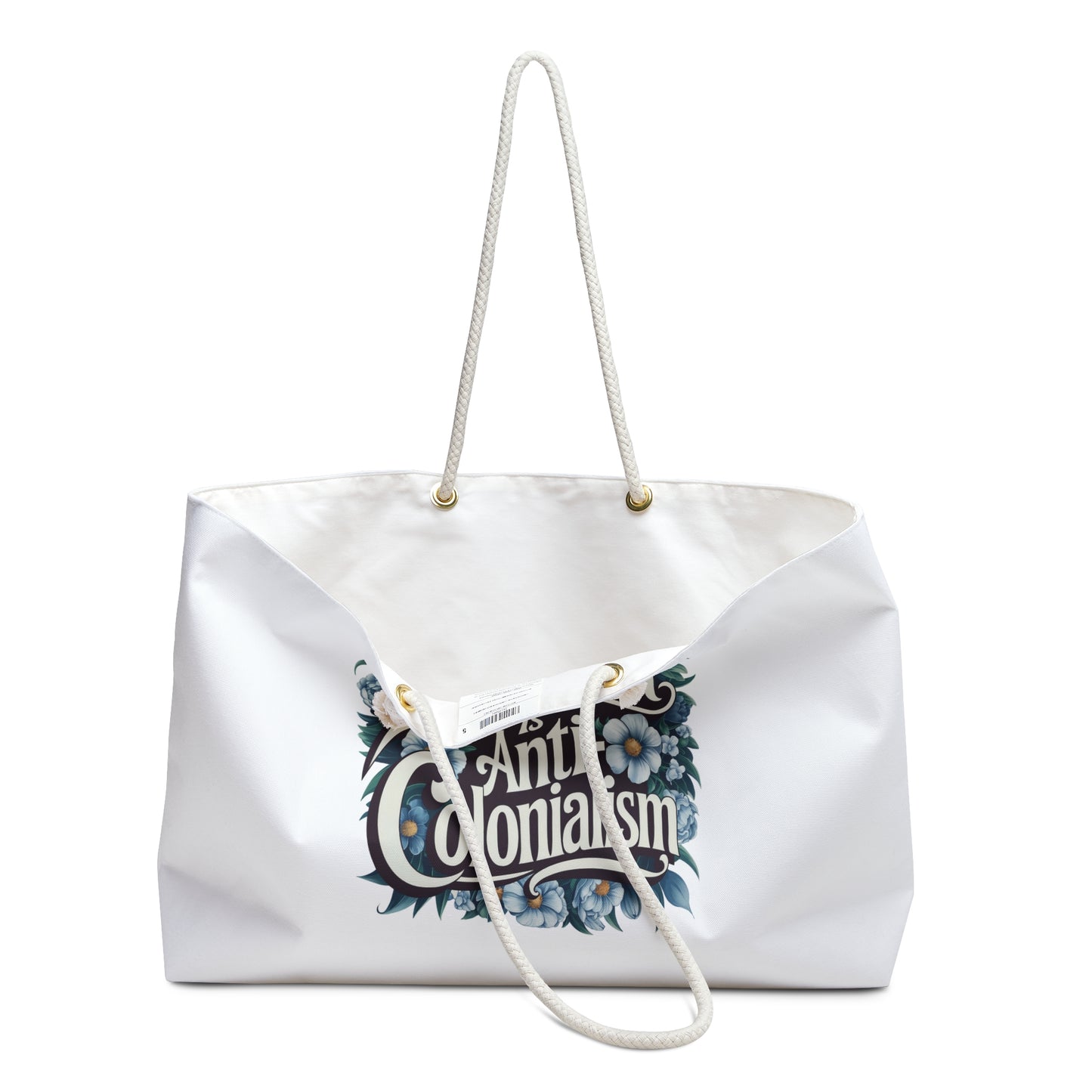 Zionism Is Anti-Colonialism Weekender Bag | Statement Travel Tote | Floral Jewish Pride  | Nova Nostalgia Original Design