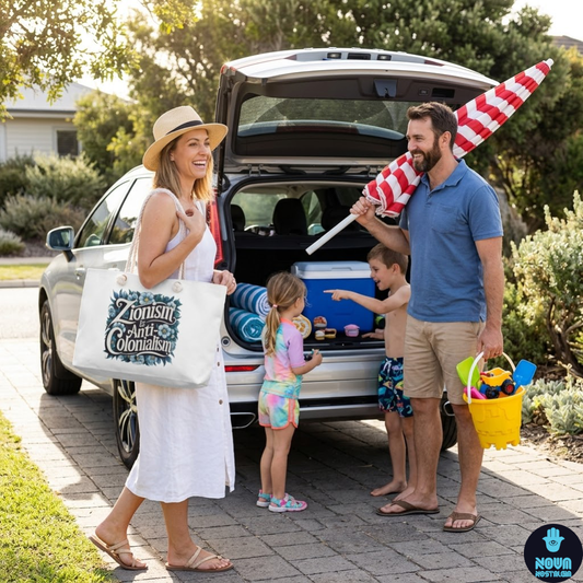 Zionism Is Anti-Colonialism Weekender Bag | Statement Travel Tote | Floral Jewish Pride  | Nova Nostalgia Original Design