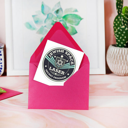 Jewish Space Laser - Secret Program Stickers |  🪬 Nova Nostalgia Original Design